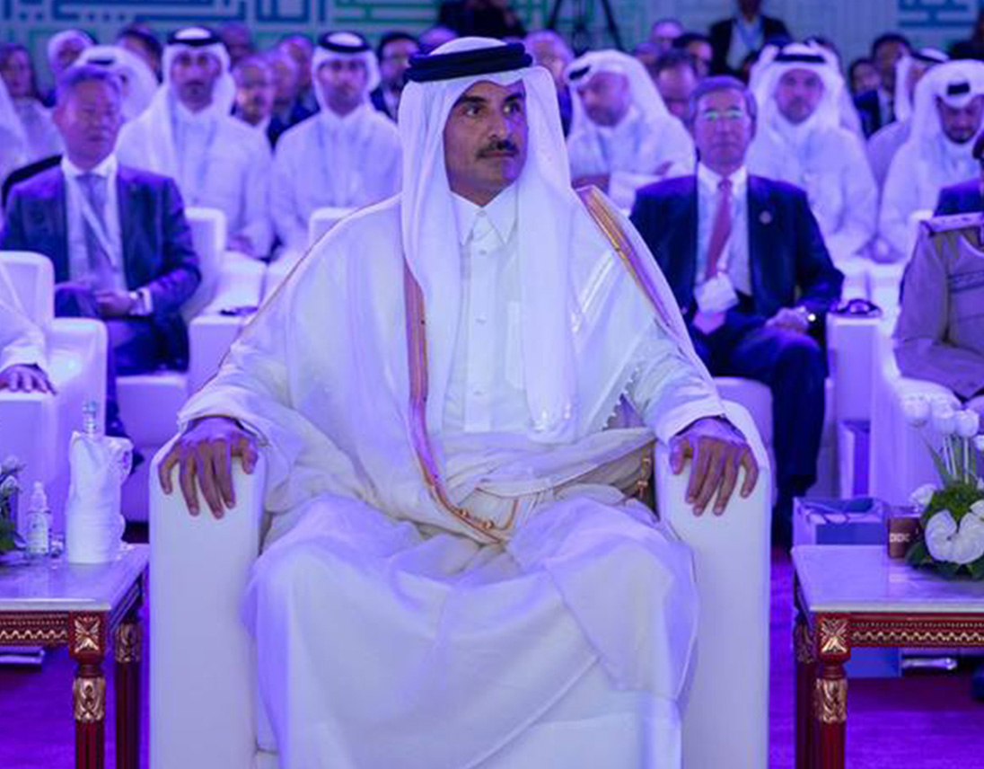 His Highness the Amir lays the foundation stone for the North Field expansion project